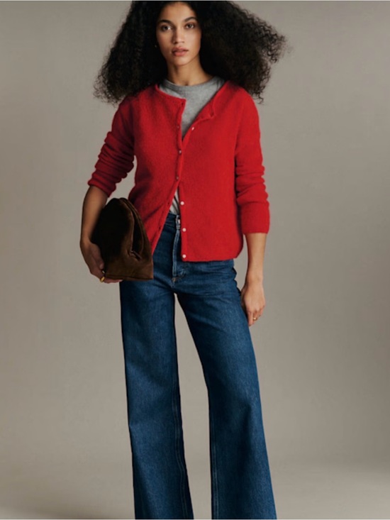 Sezane Sweaters - Sezane Gaspard Cardigan Red